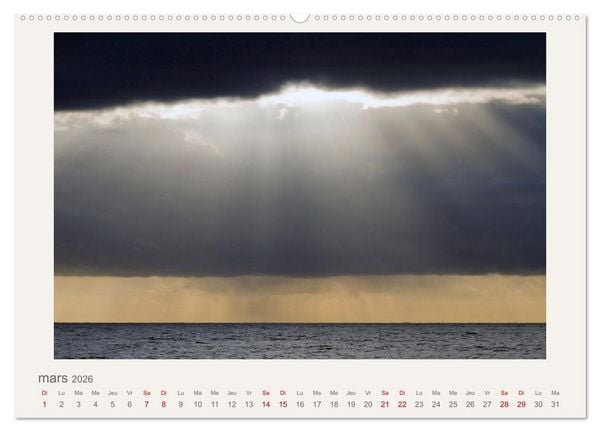 Produktbild: La mer sous le ciel (Calendrier mural 2026 DIN A2 vertical), CALVENDO calendrier mensuel