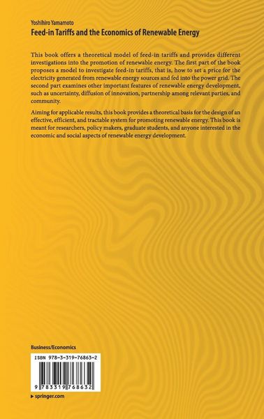 Produktbild: Feed-in Tariffs and the Economics of Renewable Energy