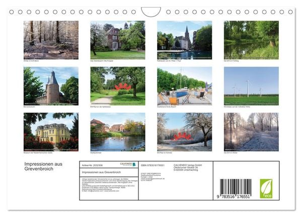 Produktbild: Impressionen aus Grevenbroich (Wandkalender 2026 DIN A4 quer), CALVENDO Monatskalender