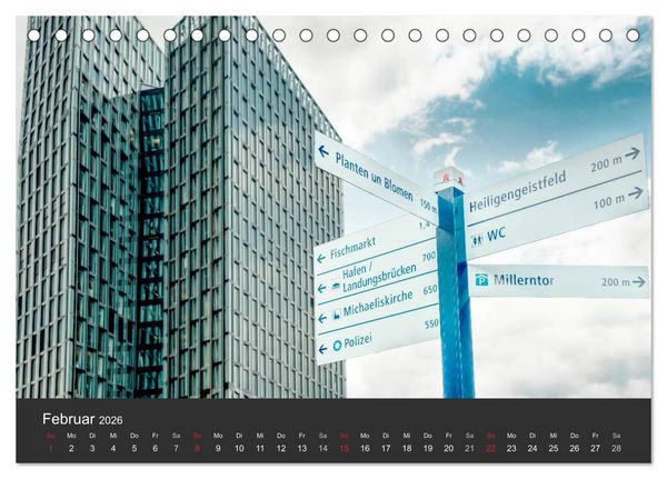 Produktbild: Hamburger Stadtansichten (Tischkalender 2026 DIN A5 quer), CALVENDO Monatskalender