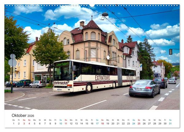 Produktbild: Omnibusse im Fokus (Wandkalender 2026 DIN A2 quer), CALVENDO Monatskalender