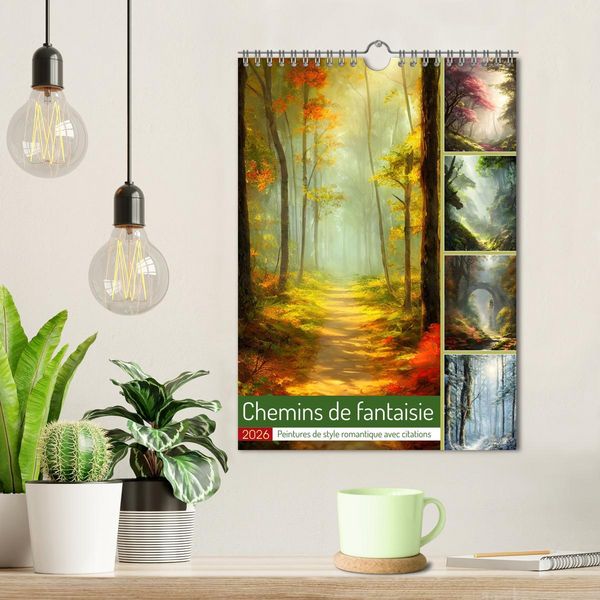 Produktbild: Chemins de fantaisie (Calendrier mural 2026 DIN A4 horizontal), CALVENDO calendrier mensuel