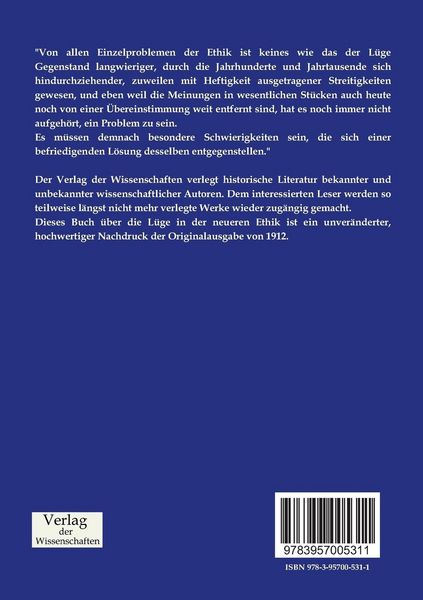 Produktbild: Die L&uuml;ge in der neueren Ethik
