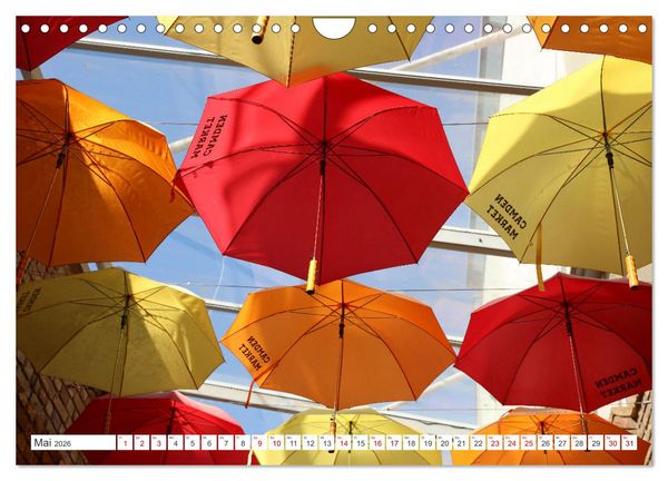 Produktbild: Umbrella Skies - Farbenfrohe Schirme (Wandkalender 2026 DIN A4 quer), CALVENDO Monatskalender
