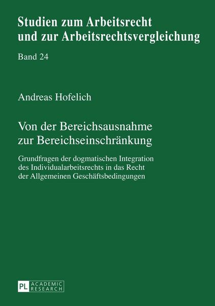 Produktbild: Von der Bereichsausnahme zur Bereichseinschr&auml;nkung