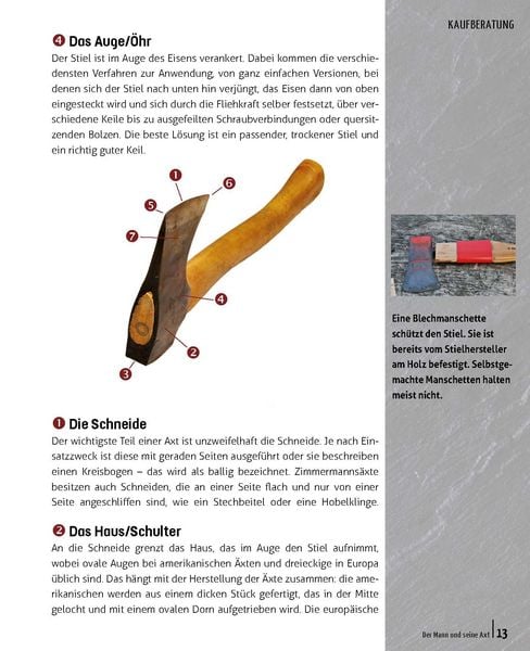 Produktbild: Der Mann und seine Axt: Bau &ndash; Handhabung &ndash; Pflege
