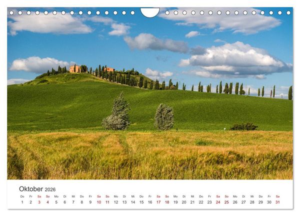 Produktbild: Gr&uuml;ne Farbt&ouml;ne Toskana (Wandkalender 2026 DIN A4 quer), CALVENDO Monatskalender