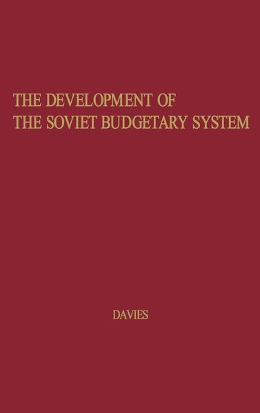 Produktbild: The Development of the Soviet Budgetary System