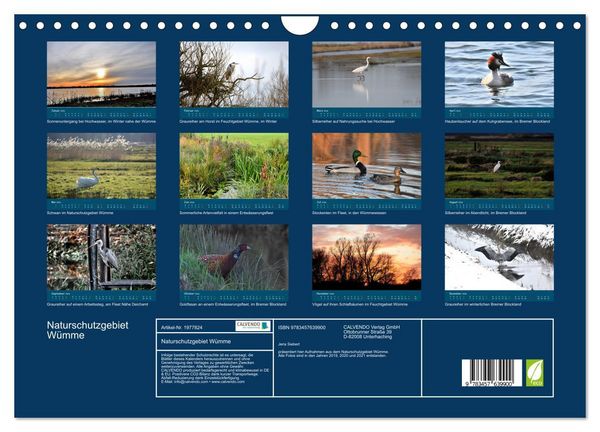 Produktbild: Naturschutzgebiet W&uuml;mme (Wandkalender 2026 DIN A4 quer), CALVENDO Monatskalender