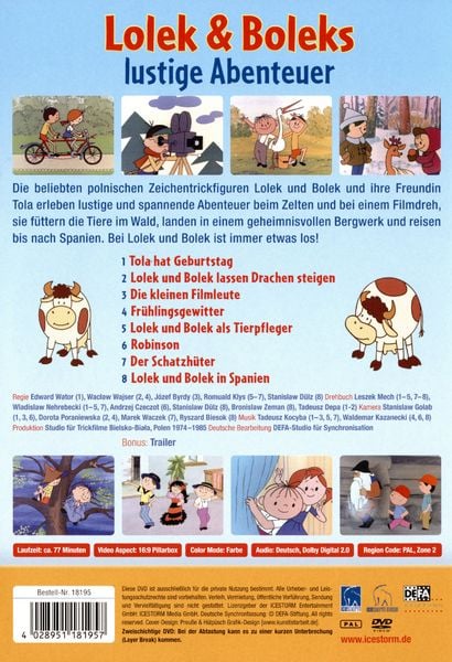 Produktbild: Lolek & Boleks lustige Abenteuer (8 Trickfilme)