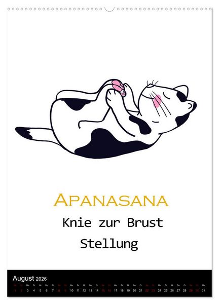 Produktbild: Yogakatzen - ganz entspannt im Hier und Jetzt (Wandkalender 2026 DIN A2 hoch), CALVENDO Monatskalender