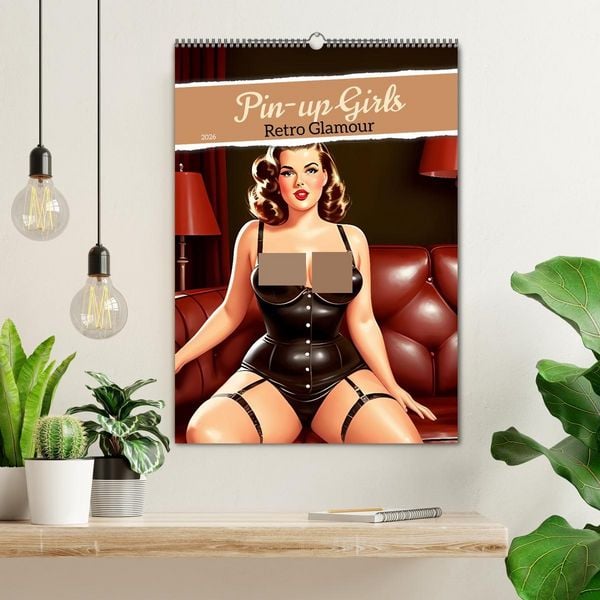 Produktbild: Pin-up Girls - Retro Glamour (Wandkalender 2026 DIN A2 hoch), CALVENDO Monatskalender