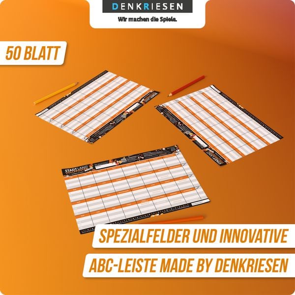 Denkriesen - Stadt Land Vollpfosten® - Classic Edition - "intelligenz ist Relativ." - A4