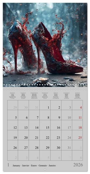 Produktbild: Enchanted by high heels - For shoe lovers (Wall Calendar 2026 12 &times; 12 Inch) CALVENDO 12 Month Wall Calendar