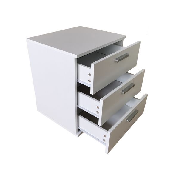 Produktbild: HTI-Living Nachtkonsole Nachtschrank Nina 3 Wei&szlig; 2er-Set