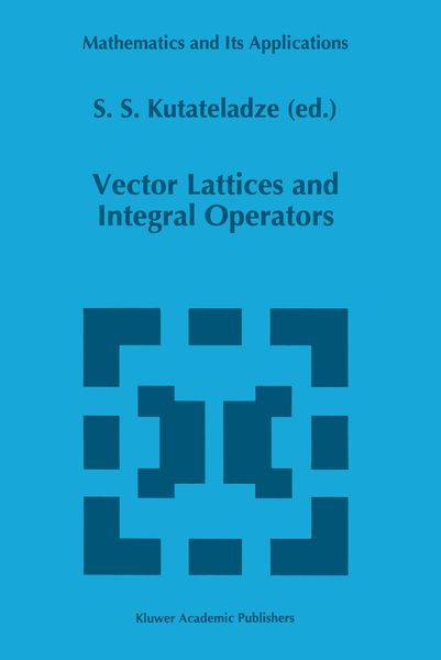 Produktbild: Vector Lattices and Intergal Operators