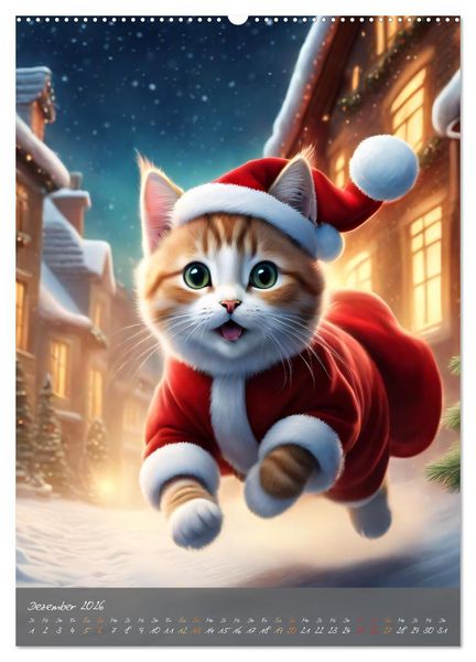 Produktbild: S&uuml;&szlig;e flauschige Katzen (Wandkalender 2026 DIN A2 hoch), CALVENDO Monatskalender