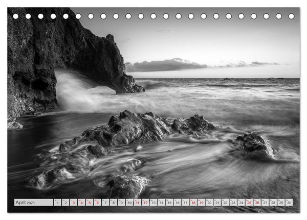 Produktbild: Monochrome Wonders (Tischkalender 2026 DIN A5 quer), CALVENDO Monatskalender