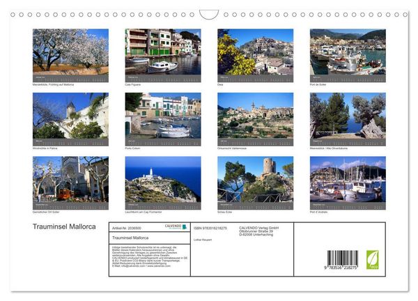 Produktbild: Trauminsel Mallorca (Wandkalender 2026 DIN A3 quer), CALVENDO Monatskalender