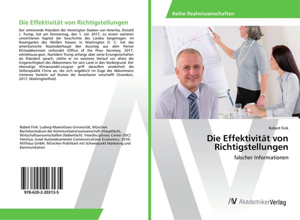 Die Effektivität von Richtigstellungen, Taschenbuch von Robert Fink, AV Akademikerverlag, 9786202203135
