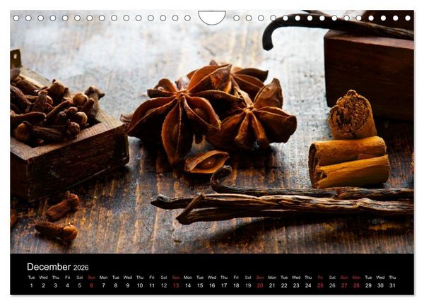 Produktbild: SPICES (Wall Calendar 2026 DIN A4 landscape), CALVENDO 12 Month Wall Calendar