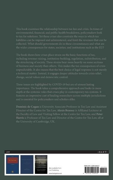 Produktbild: Tax Law in Times of Crisis and Recovery