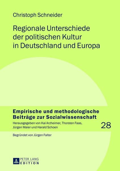 Produktbild: Regionale Unterschiede der politischen Kultur in Deutschland und Europa