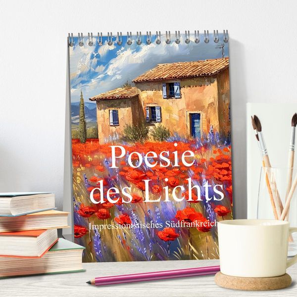 Produktbild: Poesie des Lichts - impressionistisches S&uuml;dfrankreich (Tischkalender 2026 DIN A5 hoch), CALVENDO Monatskalender