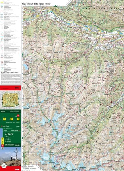 Produktbild: freytag & berndt Wanderkarte WK 0241 Innsbruck, Stubai - Sellrain - Brenner 1:50.000