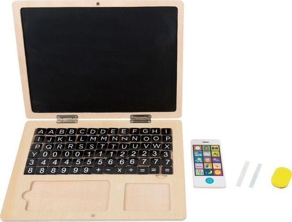 Produktbild: Holz-Laptop mit Magnet-Tafel