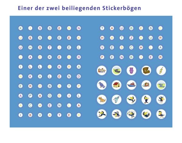 Produktbild: Leserabe: Sticker-Kreuzwortr&auml;tsel zum Lesenlernen (2. Lesestufe), t&uuml;rkis