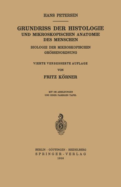 Produktbild: Grundriss der Histologie und Mikroskopischen Anatomie des Menschen