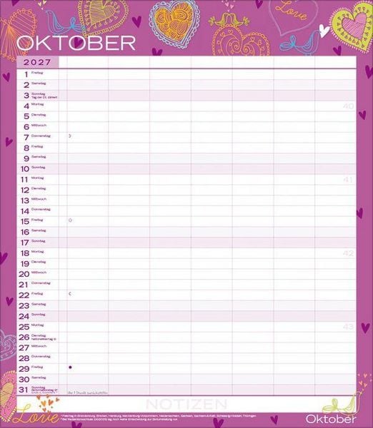 Produktbild: Multiplaner - Colour your time 2027