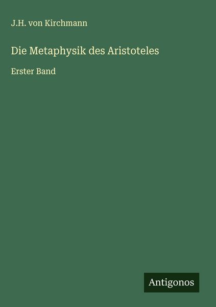 Produktbild: Die Metaphysik des Aristoteles