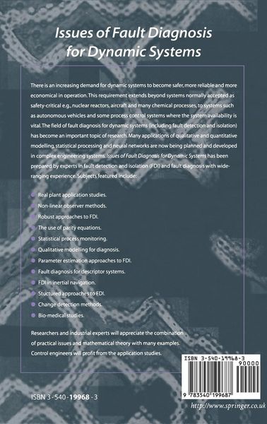 Produktbild: Issues of Fault Diagnosis for Dynamic Systems