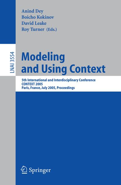 Produktbild: Modeling and Using Context