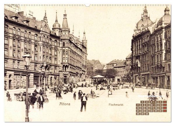 Produktbild: Gr&uuml;&szlig;e aus dem alten Hamburg &ndash; Historische Ansichten der Stadt (Wandkalender 2026 DIN A2 quer), CALVENDO Monatskalender