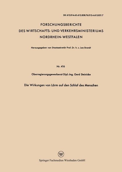 Produktbild: Die Wirkungen von L&auml;rm auf den Schlaf des Menschen