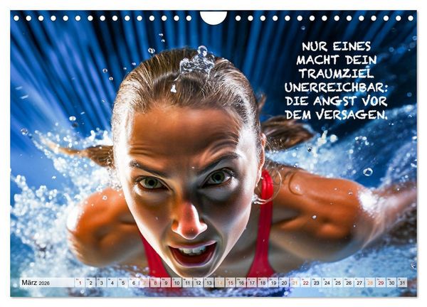 Produktbild: Schwimmen und Motivation (Wandkalender 2026 DIN A4 quer), CALVENDO Monatskalender