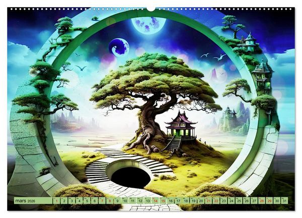 Produktbild: Des Portes imaginaires (Calendrier mural 2026 DIN A2 vertical) calendrier de bureau