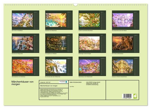Produktbild: M&auml;rchenh&auml;user von morgen (Wandkalender 2027 DIN A2 quer), CALVENDO Monatskalender