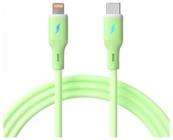 Produktbild: Akyga USB-Kabel USB-C&reg; Stecker, Apple Lightning Stecker 1m Gr&uuml;n AK-USB-73
