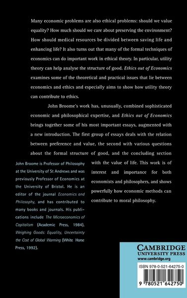 Produktbild: Ethics Out of Economics