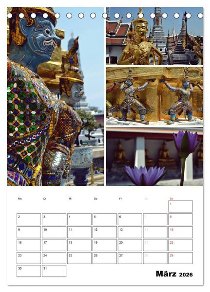 Produktbild: Das bunte Leben in Thailand (Tischkalender 2026 DIN A5 hoch), CALVENDO Monatskalender