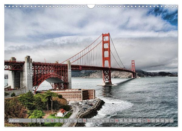 Produktbild: Kalifornien &bull; Die goldene Westk&uuml;ste (Wandkalender 2026 DIN A3 quer), CALVENDO Monatskalender