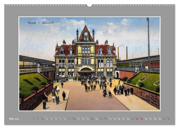 Produktbild: Historische Bahnh&ouml;fe (Wandkalender 2026 DIN A2 quer), CALVENDO Monatskalender