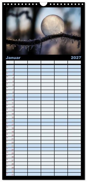 Produktbild: Familienplaner 2027 - Verborgene Wunder mit 5 Spalten (Wandkalender, 21 x 45 cm) CALVENDO
