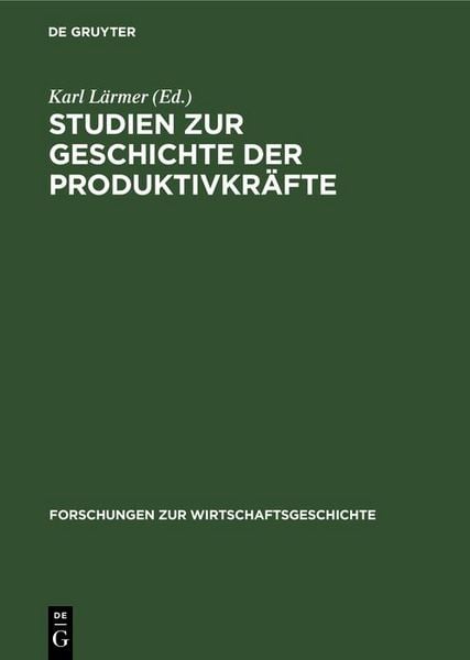 Produktbild: Studien zur Geschichte der Produktivkr&auml;fte