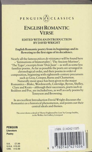 Produktbild: English Romantic Verse