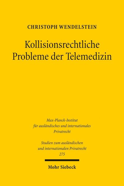 Produktbild: Kollisionsrechtliche Probleme der Telemedizin